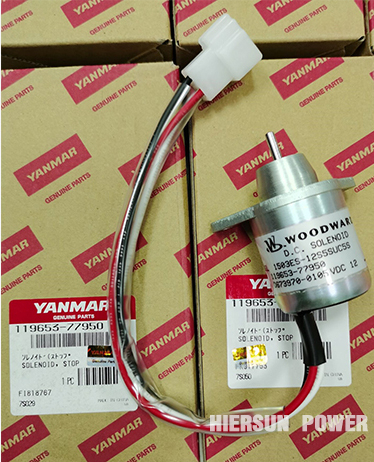YANMAR Diesel engine parts 119653-77950 SOLENOID STOP 